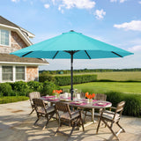 MASTERCANOPY Patio Umbrella for Outdoor Market Table -8 Ribs (9ft,Turquoise) MASTERCANOPY