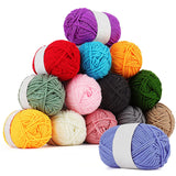 Coopay Crochet & Knitting Yarn, 25g x 14 Multicolor Acrylic Yarn, 1071yd, 4ply Soft, Beginner/Professional Kit Coopay