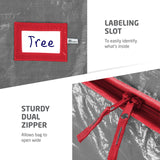 Zober Christmas Tree Storage Bag - Fits 9 Ft Artificial Trees - Plastic, Waterproof Christmas Tree Bag - Strong, Durable Handles - Labeling Card Slot - Gray ZOBER