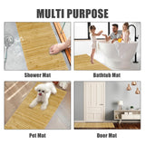 HOMBYS 58x20 Extra Large 100% Bamboo Shower Mat for Shower Stall Tub, Non Slip Long Bath Mat Runner Bathroom Accessories, Quick Drying Mats for Shower HOMBYS