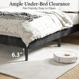 HAOARA Queen Size Bed Frame with Headboard, Velvet Upholstered Platform Bed Frames, Contemporary Mattress Foundation, Noise Free, No Box Spring Needed, Easy Assembly, Black HAOARA