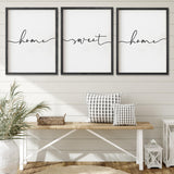 Heiple Set of 3 Framed Farmhouse Home Sweet Home Sign 11’’x14’’ Above Bed Wall Decor for Bedroom Decor and Living Room Wall Art Wood Signs (Black, 11''x14) Heiple