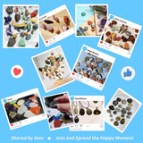 Rock Tumbler Grit and Polish Refill Kit - 4 Bags Sample Pack, 4-Step Tumbling Refill Media Kit, Works with Any Rock Polisher, Rock Tumbler Supplies KomeStone