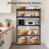 Garage Storage Shelves 5 Tiers, Heavy Duty Storage Shelving Racks with 2500 LBS Capacity, 48 " L x 18 in W x 72 in H Metal Adjustable Shelving Unit for Kitchen Pantry Basement Bathroom Laundry GarveeHome
