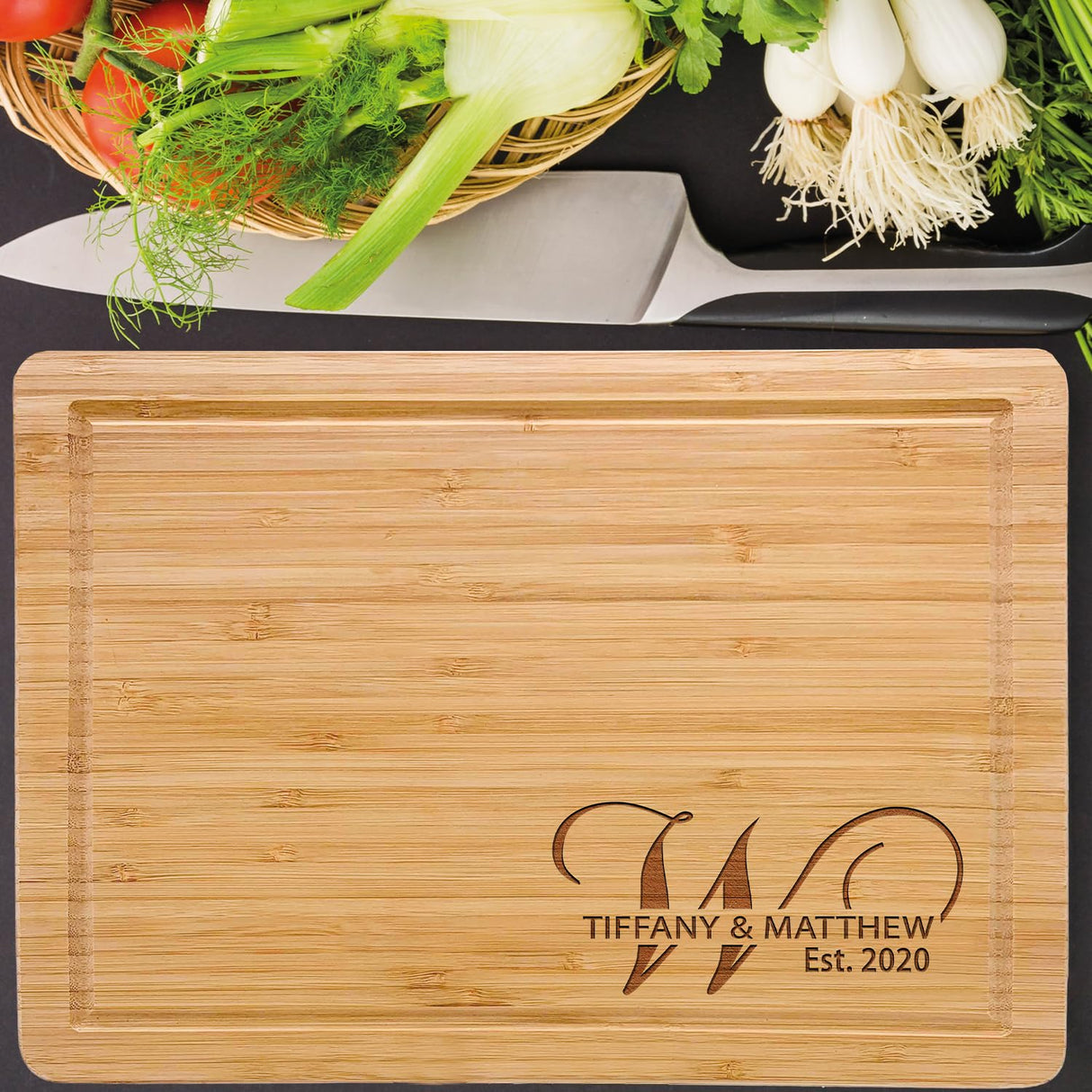 Personalized Cutting Board for Kitchen, Couple, Men, Women, Parent Gift, Custom Names Wood Chopping Board or Sign, Walnuts, Beautiful Wedding, Bridal Shower, House Warming, Engagement, Registry Gifts 7th Hill