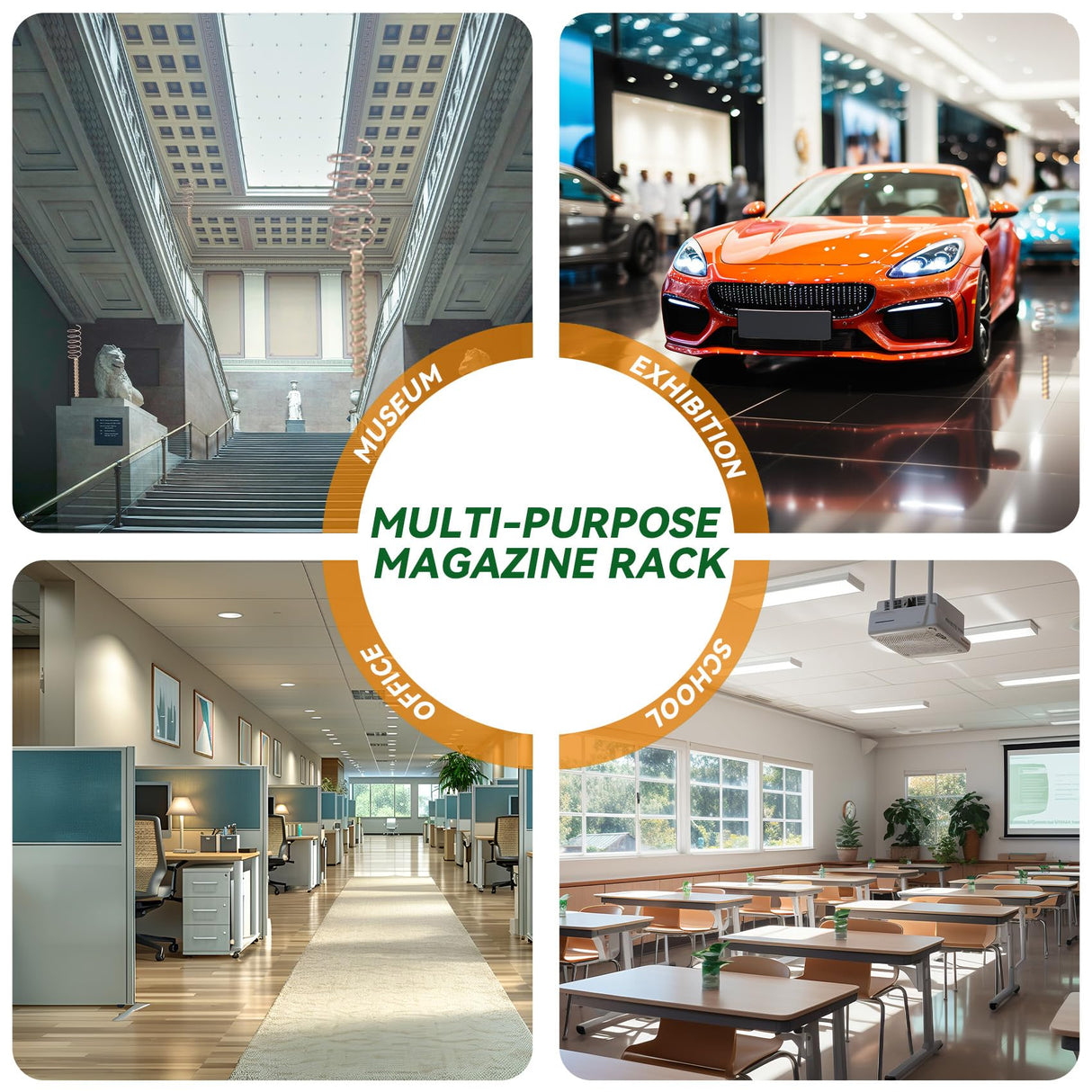 Estleys Trade Show Literature Stand Display Rack, Magazine Brochure Catalog Display Stand, Magazine Floor-Standing with Portable Oxford Bag for Office Store Exhibition Trade Show (Black) Estleys