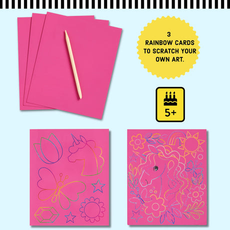 Mudpuppy Unicorn Magic - Scratch & Sparkle Art Activity Kit Featuring Fun Illustrations of Unicorns for Children Ages 5 and Up Mudpuppy