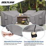 BOLTLINK Patio Chair Covers Waterproof, Heavy Duty Outdoor Furniture Covers Fits up to 36W x 37D x 36H inches -2 Pack BOLTLINK
