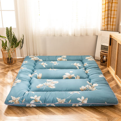 MAXYOYO Floral Printed Rustic Style Japanese Floor, Futon Mattress for Adults Foldable Roll Up Camping Mattress Floor Lounger Bed Couches and Sofas Twin Size