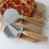 Personalized Pizza Slicer, Engraved Pizza Cutter, Custom Pizza Slicer, Wood Handle Pizza Slicer, Pizza Slicer, Father’s Day Gifts MYETCHEY