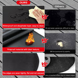 Rumlick 48 x 30 inch Under Grill Mats for Outdoor Grill, Double-Sided Fireproof, Oil and Waterproof Protective Mat for Grass and Deck, Outerdoor BBQ Mat Fire Pit Mat Fireplace Mat rumlick
