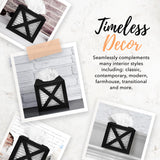 Autumn Alley Barn Door Square Farmhouse Tissue Box Cover in Black and Galvanized – Farmhouse Bathroom Accessories – Rustic Bathroom Décor Tissue Holder | Wood Galvanized Tissue Box Cover Autumn Alley