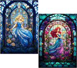 RYMILIE Diamond Painting Kits for Adults - 2 Pack Princess DIY 5D Diamond Art Kits Full Drill Diamond Dots Paintings with Diamonds Gem Art and Crafts Home Decor 12x16inch RYMILIE