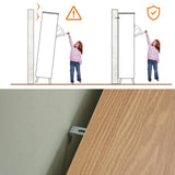 Alaxgumrol Cabinet With 2 Flip Drawers - Farmhouse Slim Storage for Shoes With Door, Freestanding Hidden Organizer, Narrow Rack for Entryway Hallway, White Oak Alaxgumrol