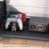 HOOBRO LED TV Stand with Storage, LED Entertainment Center with Open Shelves and Drawer, Fits TVs up to 55", Television Stand for Living Room, Bedroom, Black BB123DDS01 HOOBRO