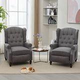 SAMERY Wingback Recliner Chair with Massage and Heat, Push Back Recliner Accent Chair, Modern Tufted Reclining Lounge Single Small Recliner Chair Set of 2 for Small Spaces, Living Room, Office SAMERY