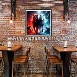 AMORARS Wolf Diamond Painting Kit for Adults, Animal Diamond Art Beginners - DIY Full Diamond Dot Gem Art Paintings, Suitable Gifts, and Home Decoration Crafts, 12x12Inch AMORARS