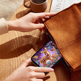 Anti-demagnetization Credit Card Holder, DIY Diamond Art Painting Zipper Credit Cards Wallet for Women Accordion Card Cases Holder KeyChain Wallet-4PCS Generic