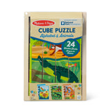 Melissa & Doug National Parks Alphabet & Animals 24-Piece Cube Puzzle (Everglades, Arches, Yellowstone) - FSC Certified Melissa & Doug