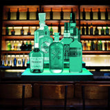 Royxen LED Lighted Liquor Bottle Shelf 3 Tier, 16 Inch Bar Shelf with Remote, Bottle Stand Multi-Color Lighting Modes for Bars Royxen