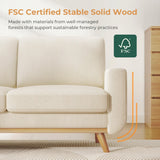 Vesgantti 68" Loveseat Sofa Beige, Comfy Corduroy Couch with Spring Cushion, Modern Sofa with Deep Seat, for Bedroom & Living Room Vesgantti