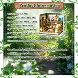 DIY Miniature House Kit, Forest Book Nook Kit with Music, 3D Wooden Puzzles for Adults, Dollhouse Kit with LED Light, Mini Building Kit, Craft Kit for Adults Teen to Build (Forest Garden) ANTREATU