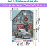 5D DIY Winter Diamond Art Kits For Adults,Christmas Wooden House Truck Diamond Paintings Kits For Beginners,Paint By Diamonds Dot Full Drill Gem Art Crafts,Home Wall Decoration 11.8x15.8 Inches. JYXSJYYD
