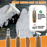 Wood Carving Kit, 36Pcs Wood Carving Tools with Paint and Beewax, Wood Whittling Kit with 4Pcs Whittling Knives & Storage Bag for Beginners and Enthusiasts K KERNOWO