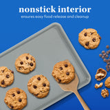 Sur La Table Kitchen Essential Carbon Steel Baking Pans Bakeware Set W/Premium PFOA, PFAS, PTFE Free Grey Non stick - Linen White Exterior Sur La Table