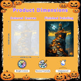 cviokrdu Halloween Paint by Numbers Kit for Adults - Castles Adult Paint by Number Kits Without Frame, DIY Halloween Oil Painting for Gift Home Wall Decor (16x20inch) cviokrdu