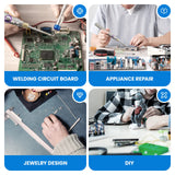 ELMCONFIG Cordless Soldering Iron Kit 1000mah USB Wireless Electric Soldering Gun Pen, Portable and Rechargeable for Home Appliance Repair, Electronic Components， DIY ELMCONFIG