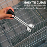 OVENTE Electric Immersion Hand Blender 300 Watt 2 Mixing Speed with Stainless Steel Blades, Powerful Portable Easy Control Grip Stick Mixer Perfect for Smoothies, Puree Baby Food & Soup, Black HS560B OVENTE