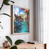 SKRYUIE Paint by Numbers Kit for Adults Beginner Tiger, Acrylic Lakes Oil Painting by Numbers Kits with PaintBrushes Paintwork Art Crafts Canvas for Home Decor 16x20 inch c13 SKRYUIE