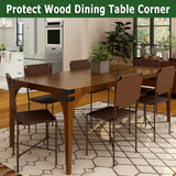 KOXHERO Farmhouse Metal Corner Brackets Decorative Wood Table 3.3" Matte Black Corner Protectors for Retro Industrial Wood Dresser Nightstand TV Stand Bed Frame(Height:1.9")4Pcs KOXHERO