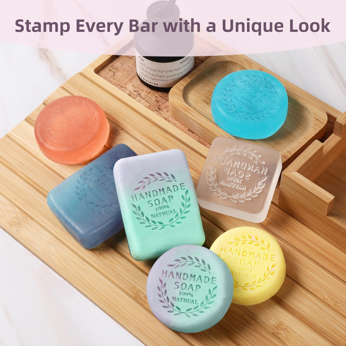 Yosamio Deluxe Soap Making Kit with Custom Stamp & Melter – 40+ PCS DIY Set for Adults & Kids – Includes Shea Butter & Clear Bases, Essential Oils, Molds, Dyes, Tools & Pot – Great Gift for Beginners Yosamio