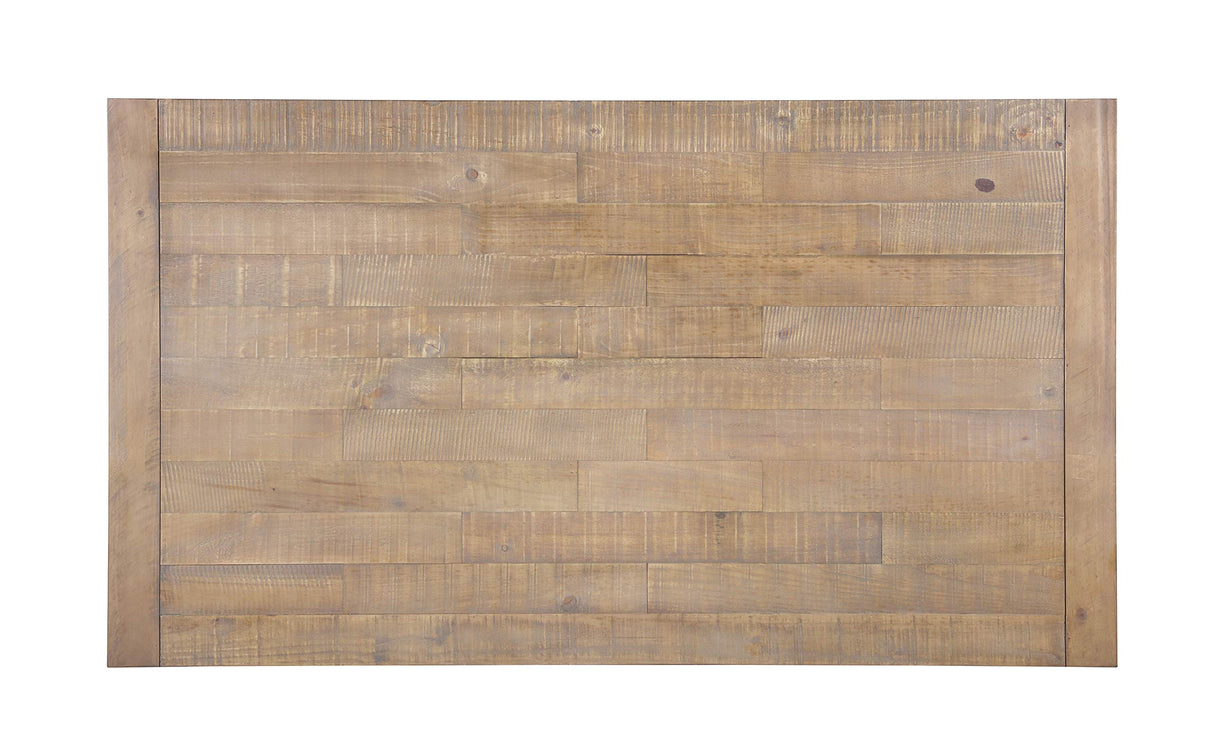 Roundhill Furniture Prato Two-Tone Finish Wood Dining Table, Antique White and Distressed Oak Roundhill Furniture