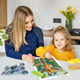 GDYEEH DIY Giraffe 5D Diamond Art Painting Kit, Flowers Full Round Drill Sparkling Diamond Painting Picture, Cartoon Diamond Painting Art Craft Kits for Adults Beginners, Home Wall Decor 12x16inch GDYEEH