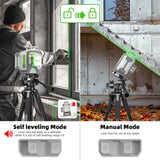 HueparPro Laser Level Self Leveling 3x360° 3D Green Cross Line Laser Level Tool for Construction and Picture Hanging, 8000mAh Rechargeable Battery, Remote Controller, Magnetic Stand & Hard Carry Case Huepar Pro