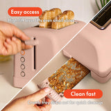 bella 2 Slice Toaster, 6 Setting Shade Control w Reheat, Cancel, Bagel & Defrost Buttons, Removable Crumb Tray, Anti Jam & Auto Shutoff, Auto Centering Guides & Cord Wrap, 900 Watt, Blossom BELLA