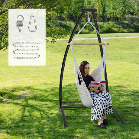 G TALECO GEAR C-Type Hanging Hammock Chair Stand, Heavy Steel Swing Chair Stand, Suitable for Indoor and Outdoor Swing Frame (Seat not Include G TALECO GEAR