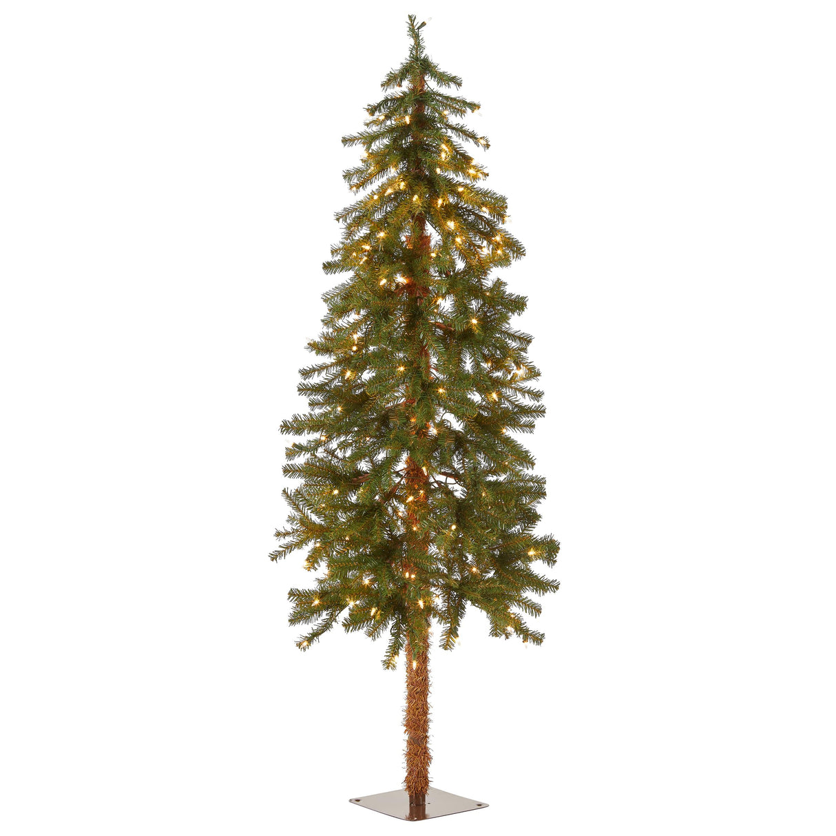 National Tree Company lit Artificial Christmas Tree Includes Pre-strung White Lights and Stand, Hickory Cedar Slim-5 ft National Tree Company