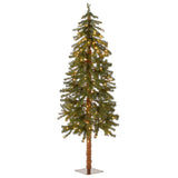 National Tree Company lit Artificial Christmas Tree Includes Pre-strung White Lights and Stand, Hickory Cedar Slim-5 ft National Tree Company