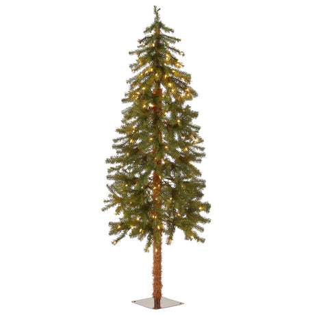 National Tree Company lit Artificial Christmas Tree Includes Pre-strung White Lights and Stand, Hickory Cedar Slim-5 ft National Tree Company