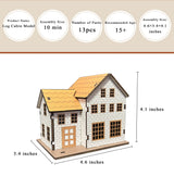 MPIUET 3D Wooden Puzzles for Adults Wooden House Building Model Kits, Hut Model 3D Puzzles Log Cabin Model Kits, 3D Jigsaw Puzzles, 3D Brain Teaser Puzzles, No Glue or Other Tools Required MPIUET