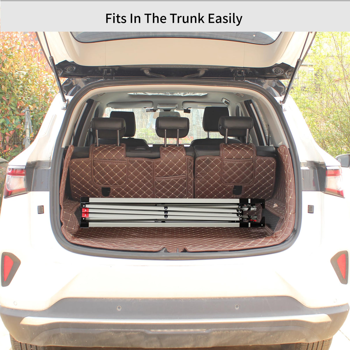 CROWN SHADES 10x10 Pop Up Canopy - Beach Tent with One Push Setup - Easy Outdoor Sun Shade for Events, Parties, Camping - Gazebo with STO-N-Go Cover Bag, Silver Coated Top, White CROWN SHADES