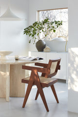 Klarel Chandigarh Armchair Chair, Traditional Teak Klarel