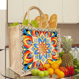 Generic 5D Diamond Art Painting Tote Bag Kit, DIY 5D Diamond Art Painting Handbag Kits, Diamond Art Painting Bag, (Single Side Dot Diamond) (#07-Mandala) WoodArtSupply