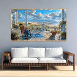 LWZAYS 5D Large Size Landscape Diamond Painting Kits for Adults, Beach Diamond Art Kits for Adults, DIY Full Drill Paintings with Diamonds Gem Art Crafts for Home Wall Decor 16x28 inch LWZAYS