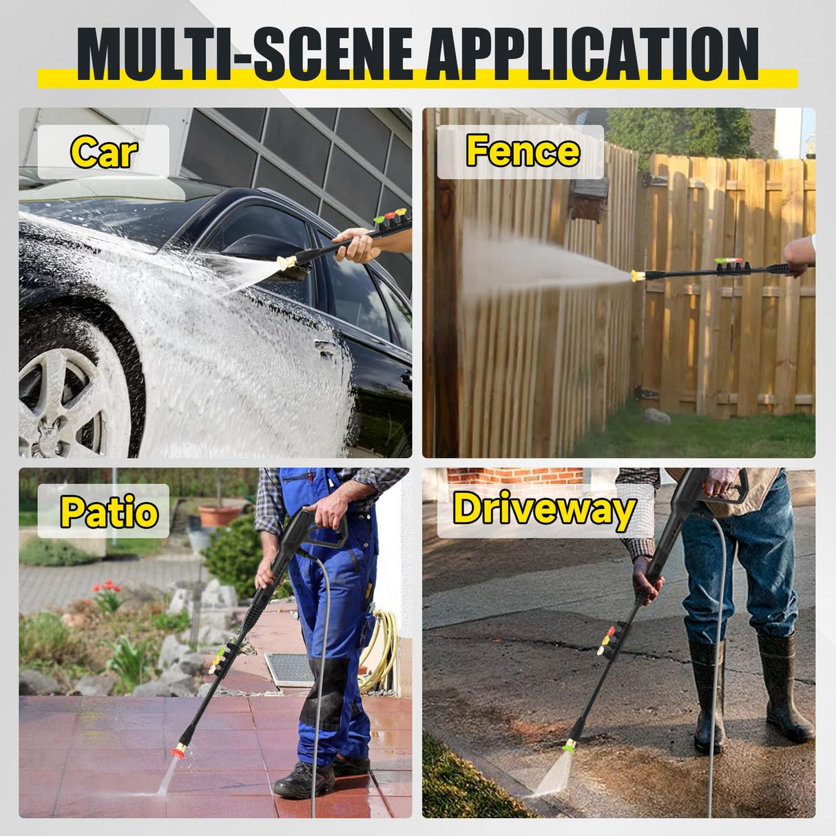 AcquaX Electric Pressure Washer, 4000 PSI 2.5 GPM Electric Power Washer with 4 Quick Connect Nozzles, 35FT Power Cord, 20FT Hose, Foam Cannon for Cars/Patios/Diverway/Fences AcquaX