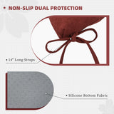 HAVARGO Rocking Chair Cushions Indoor High Back Wooden Rocker Adirondack Chair Cushions, Tufted Patio 1Pc Chair Pad Cushion and 1 Pc Back Cushion Wine Red HAVARGO